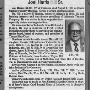 Obituary for Joel Harris Hill Sr.